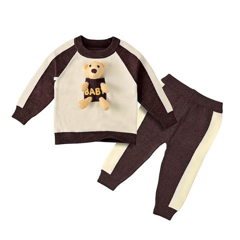 Baby 3D Teddy Bear Winter Sweatshirt n Jogger Pants