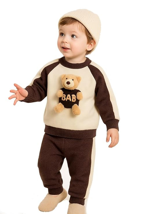 Baby 3D Teddy Bear Winter Sweatshirt n Jogger Pants
