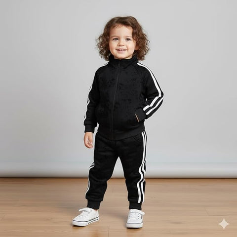 Kids Tracksuit Winter Fleece Lined Jacket & Joggers