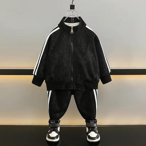 Kids Tracksuit Winter Fleece Lined Jacket & Joggers