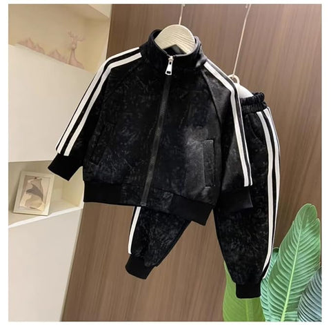 Kids Tracksuit Winter Fleece Lined Jacket & Joggers