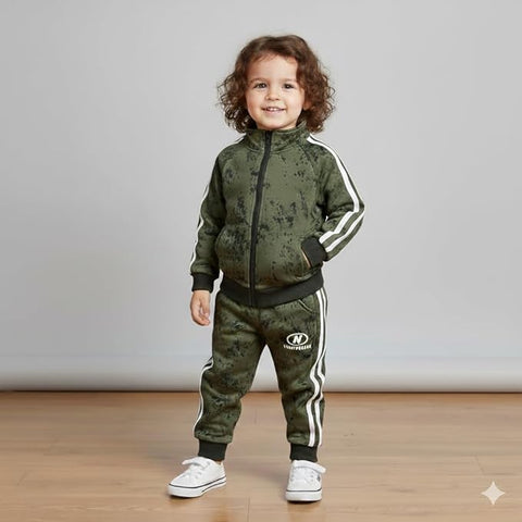 Kids Tracksuit Winter Fleece Lined Jacket & Joggers