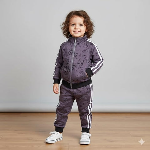 Kids Tracksuit Winter Fleece Lined Jacket & Joggers