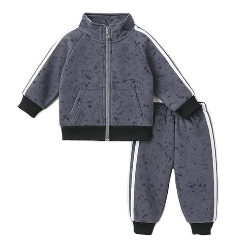 Kids Tracksuit Winter Fleece Lined Jacket & Joggers