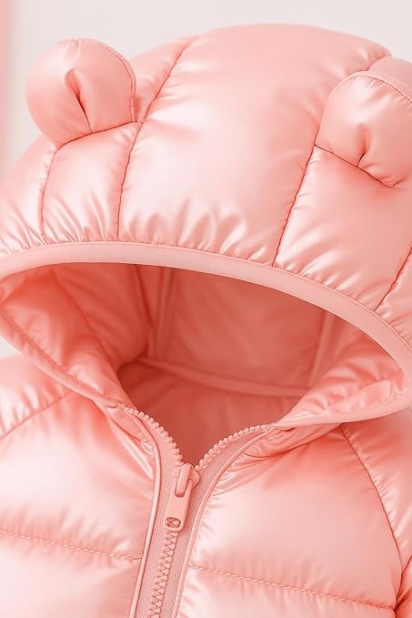 Kids Shiny Puffer Jacket with Hood