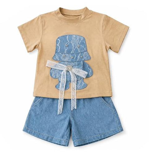 Kids Denim Patch Co-ord Set