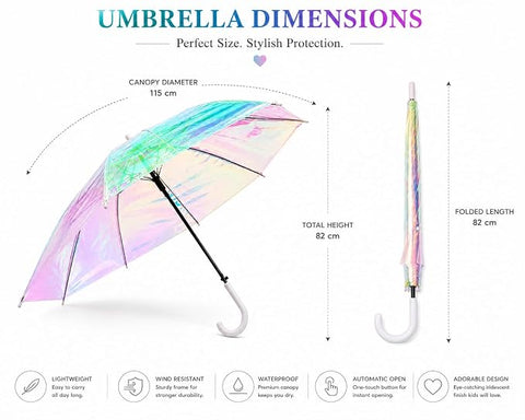 Prismatic Auto Open Stylish Rain Umbrella