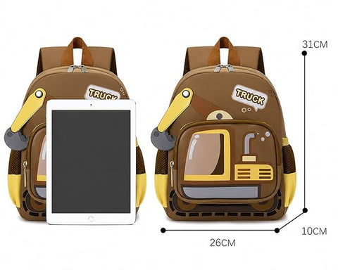 Kids Excavator Construction Vehicle School Bag