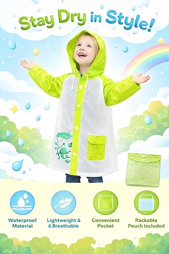Lime EVA Hooded Raincoat Set