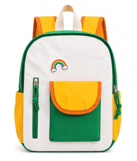 Waterproof Crinkle Rainbow School Bag Backpack for Girl Boy