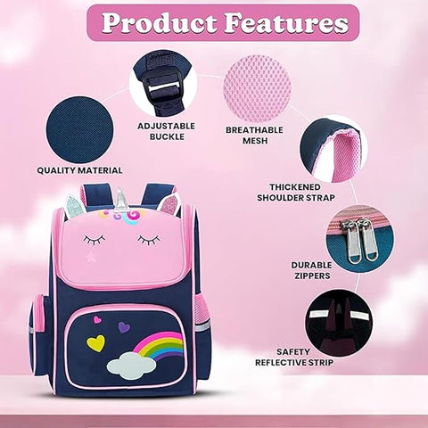 Girls Unicorn Backpack School Bag