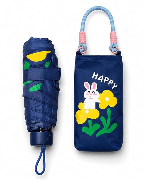 Bunny 5 Fold Compact EVA Umbrella with Carry Cover