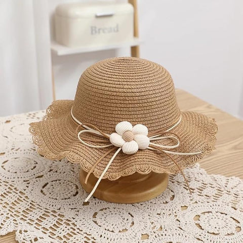 Sun Hat with Matching Sling Bag Combo For 2-8 Years Girls