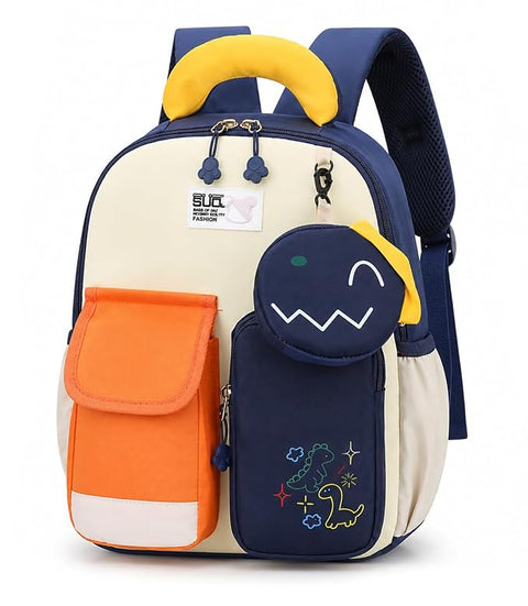 Kids Dino & Bunny School Bag Backpack with Coin Purse