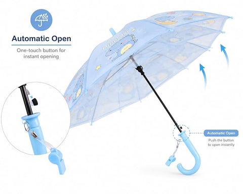 Kids Dinosaur Umbrella | Auto Open Sun & Rain Umbrella