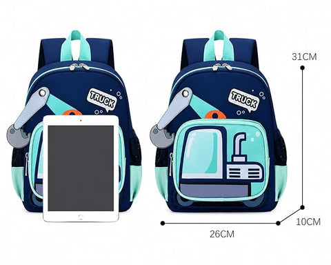 Kids Excavator Construction Vehicle School Bag