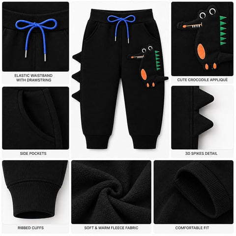 Winter Dino Joggers for Infant Boys n Girls