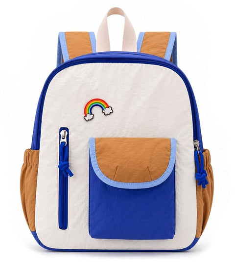 Waterproof Crinkle Rainbow School Bag Backpack for Girl Boy