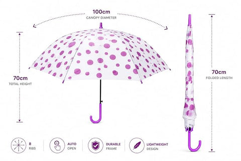 Classy Polka Dot Umbrella for Women & Girls