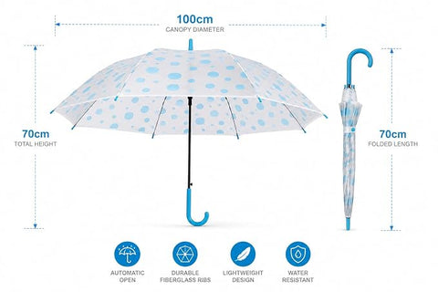 Classy Polka Dot Umbrella for Women & Girls