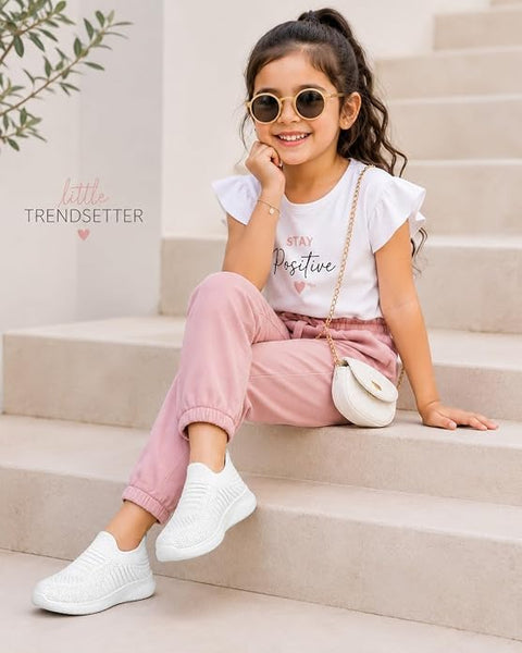 Kids No Lace Slip-On Casual Sneakers School Shoes