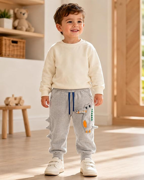 Winter Dino Joggers for Infant Boys n Girls