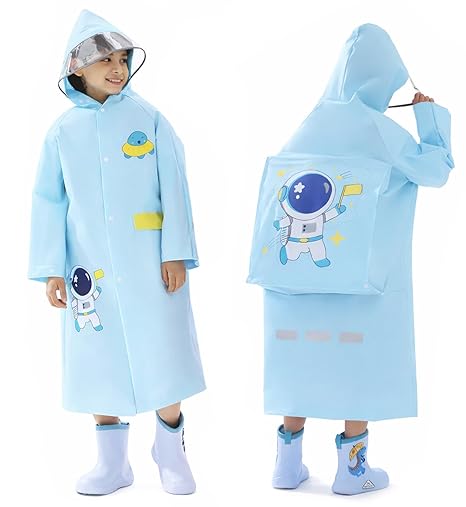 Kids Astronaut Hood Raincoat