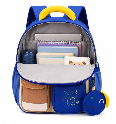Kids Dino & Bunny School Bag Backpack with Coin Purse