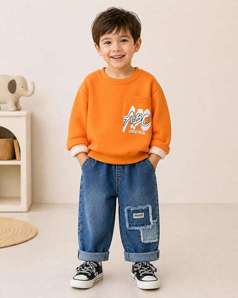 Boys Graphic Sweatshirt & Denim Jeans Co-ord Set