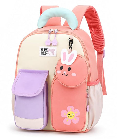 Kids Dino & Bunny School Bag Backpack with Coin Purse