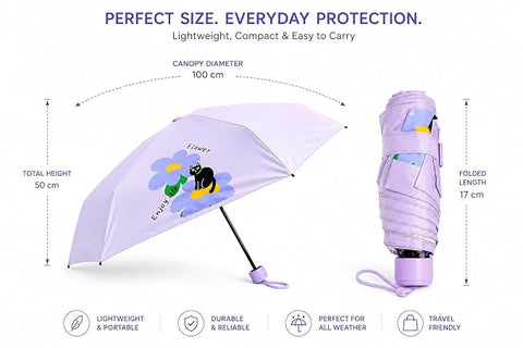 Cat 5 Fold Compact EVA Umbrella with Carry Cover