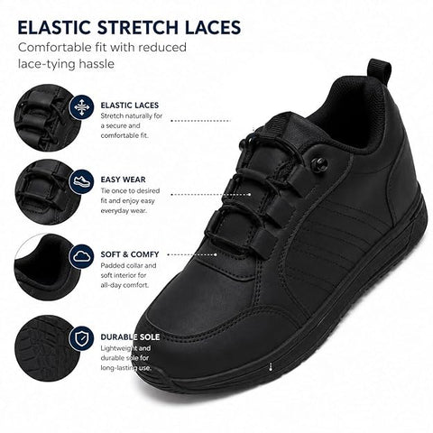 Stretch Elastic Lace School Shoes for Boys n Girls