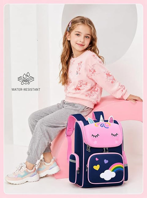 Girls Unicorn Backpack School Bag