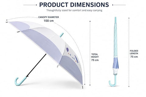Cute Pastel Dog Umbrella for Monsoon