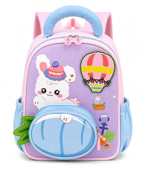 Bunny in Hot Air Balloon School Bag Backpack for Girls