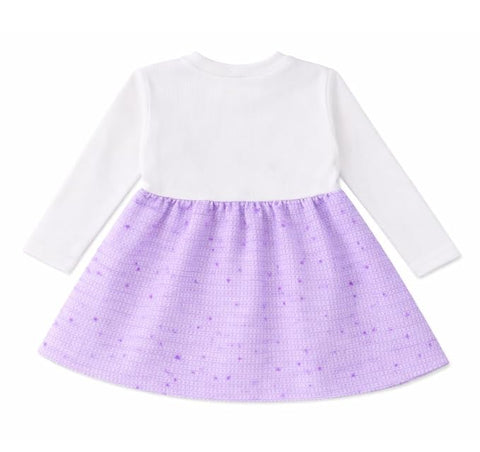 Baby Girls Self-Embroidered Full Sleeve Pinafore Frock Midi Dress T-shirt Tunic Set for Infant Girls