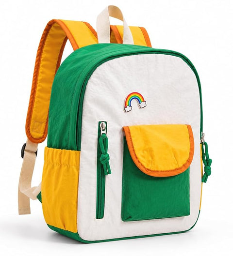 Waterproof Crinkle Rainbow School Bag Backpack for Girl Boy