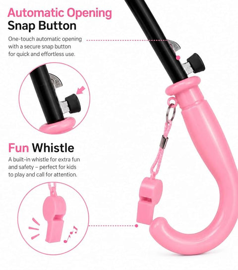 Kids Auto Open Clear Rabbit Umbrella with Whistle