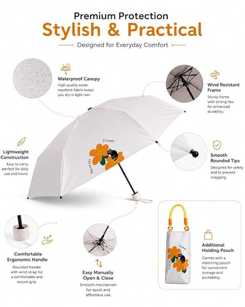 Cat 5 Fold Compact EVA Umbrella with Carry Cover