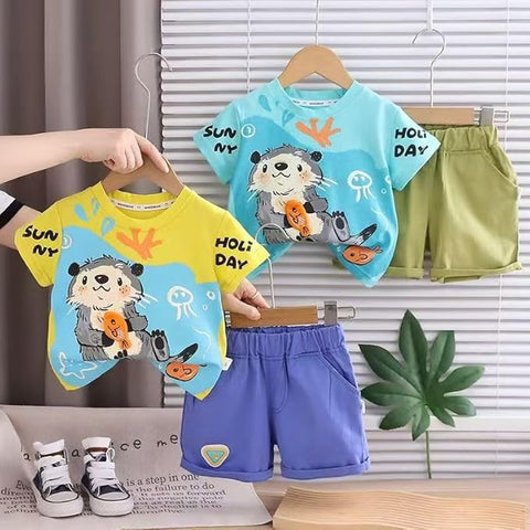 Boys Cartoon Otter Print Co-Ord Set