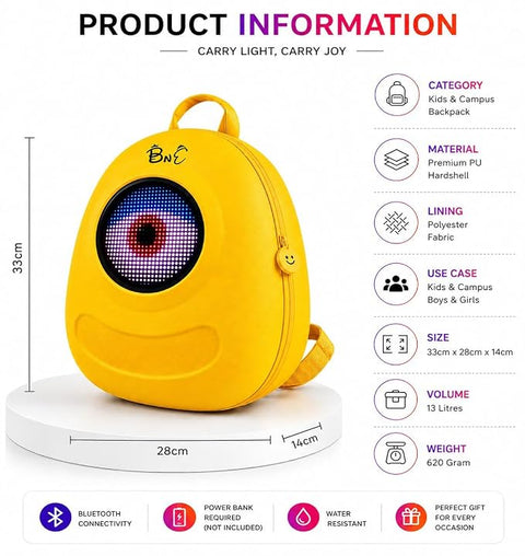 ToonXpress Animated Display LED Bag 13L Digital Backpack
