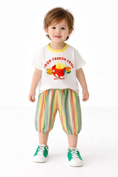 Kids  3D Fries Summer Co-Ord Set