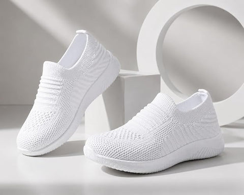 Kids No Lace Slip-On Casual Sneakers School Shoes