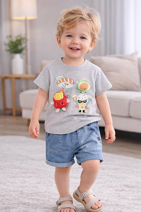 Kids 3D Fries Summer Clothing Set