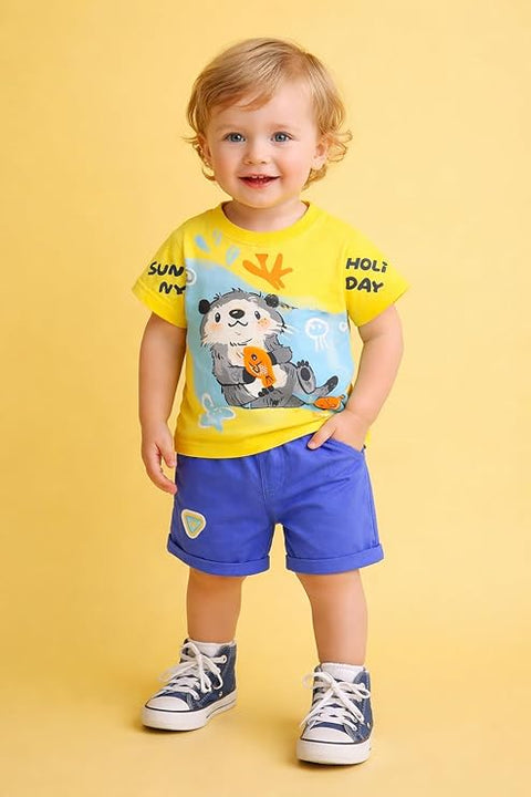 Boys Cartoon Otter Print Co-Ord Set
