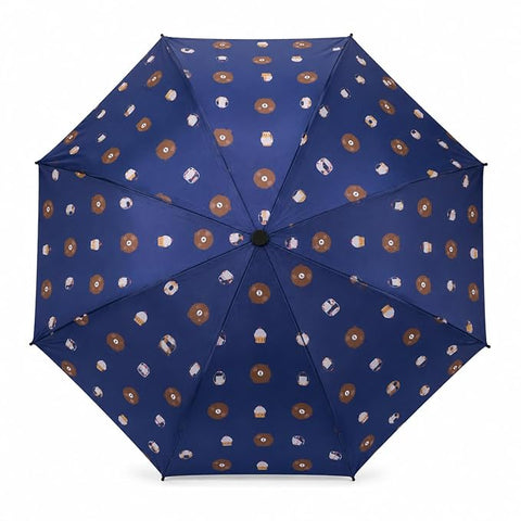 Bear Print 3 Fold Rain Umbrella | Travel Umbrella wid Cover