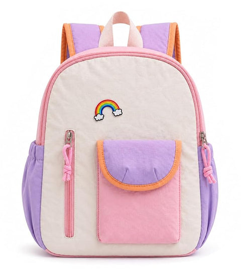 Waterproof Crinkle Rainbow School Bag Backpack for Girl Boy