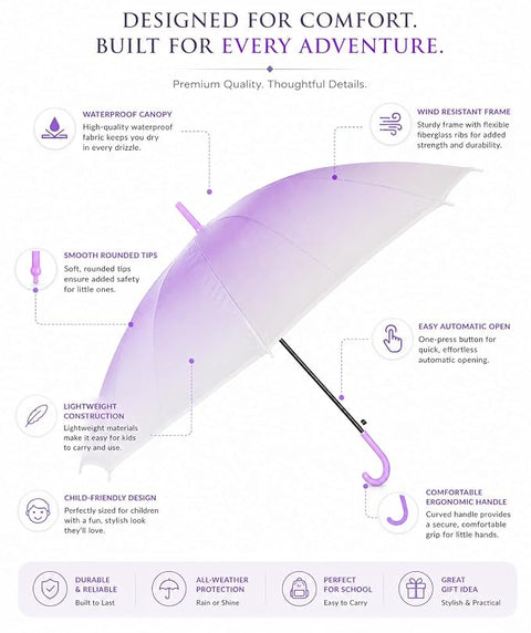 Bloomy Rain Umbrella | Lightweight Waterproof J Handle