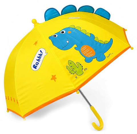 Kids 3D Dinosaur Umbrella | Easy Slide Open School Umbrella