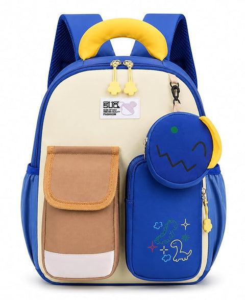 Kids Dino & Bunny School Bag Backpack with Coin Purse